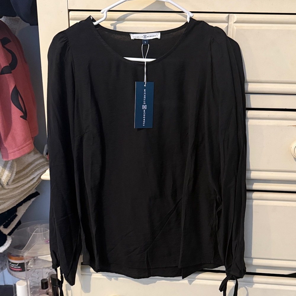 Michelle McDowell Black Women's Blouse size Small